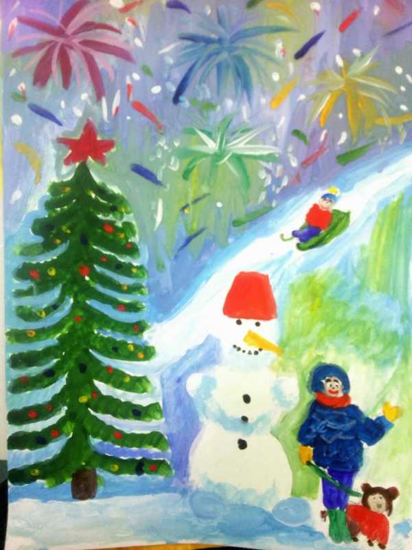 Сюжетная картина зимние развлечения