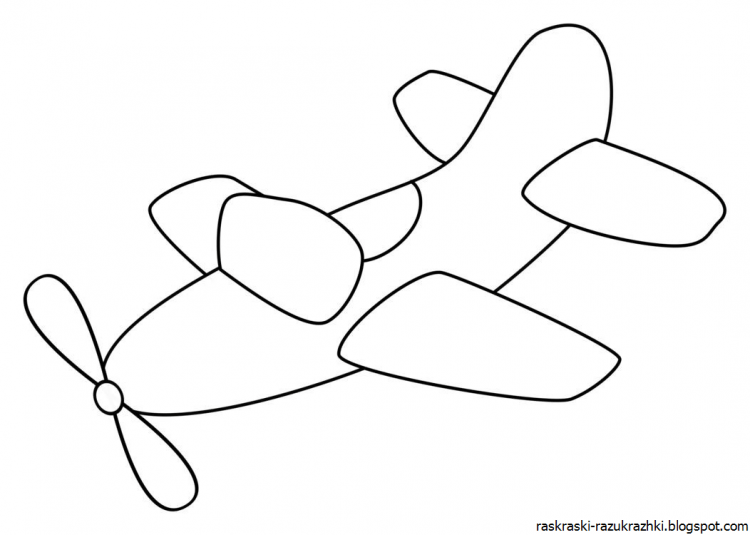 Трафарет самолёта для детей