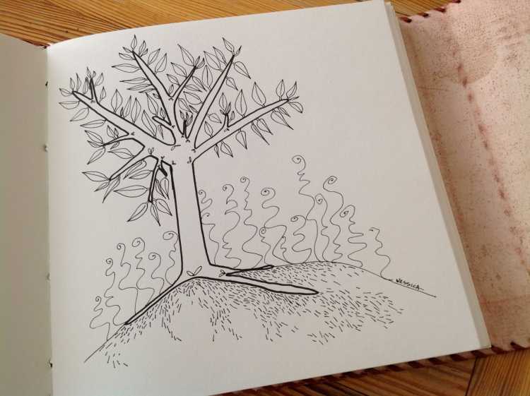 Рисунки для скетчбука дерево