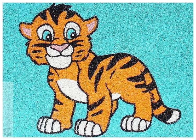 Тигр трафарет для детей