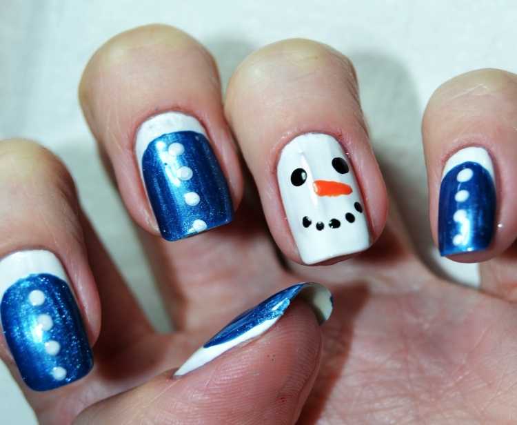 Маникюр на новый год легкий