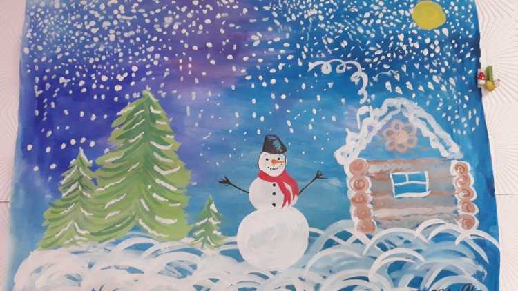 Зимние рисунки на конкурс