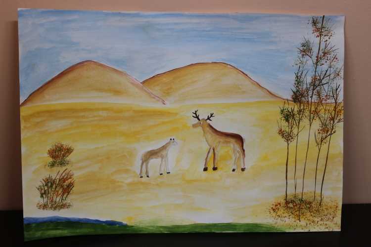 Рисунок на тему жизнь в степи 4 класс