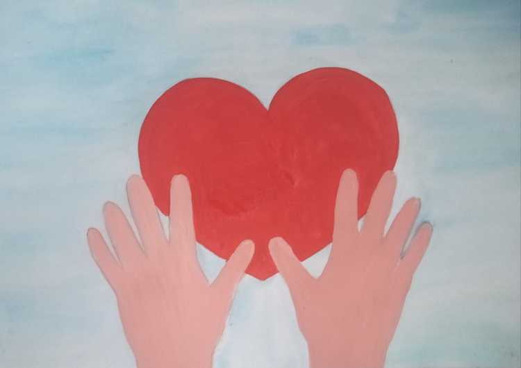 Сердце доброты рисование