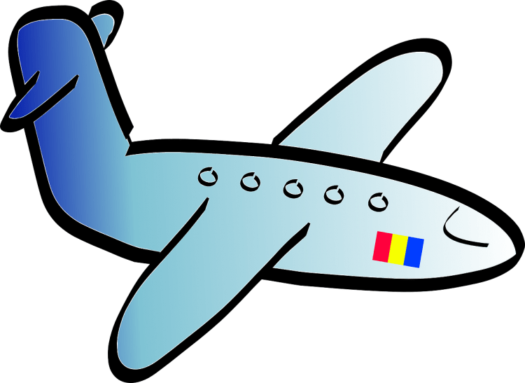 Трафарет самолёта для детей
