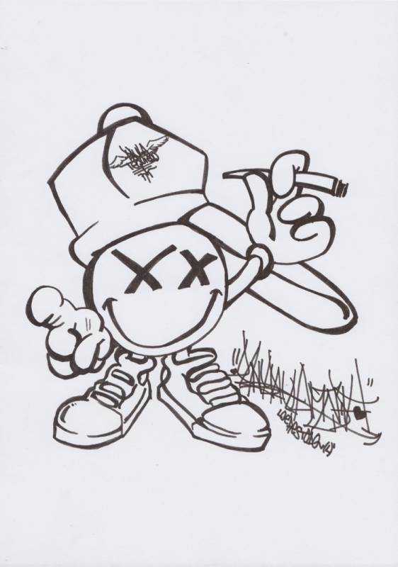 Граффити карандашом