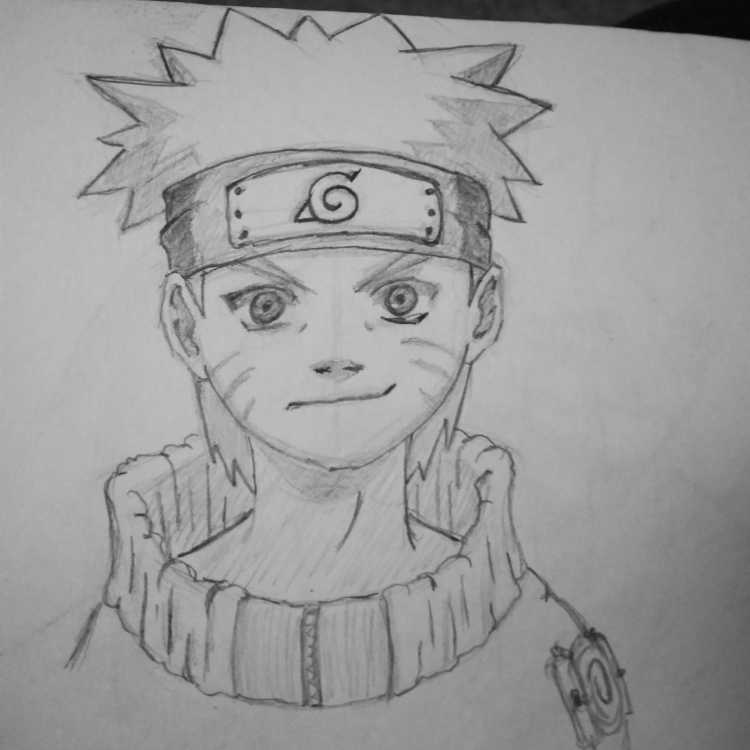 Аниме Наруто для срисовки легкие