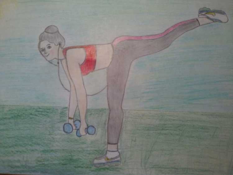 Рисунок на тему зимние виды спорта