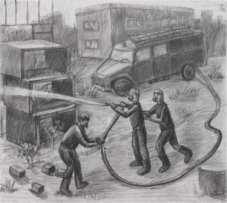 Чернобыльские пожарные картина