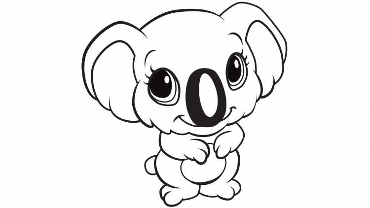 Коала. Раскраска