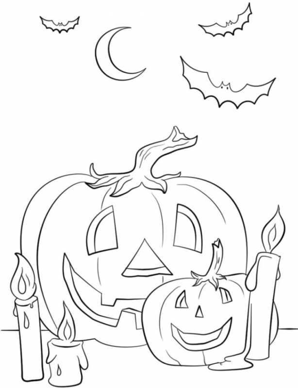 Раскраска Хэллоуин