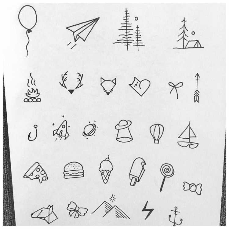 Эскизы маленьких тату