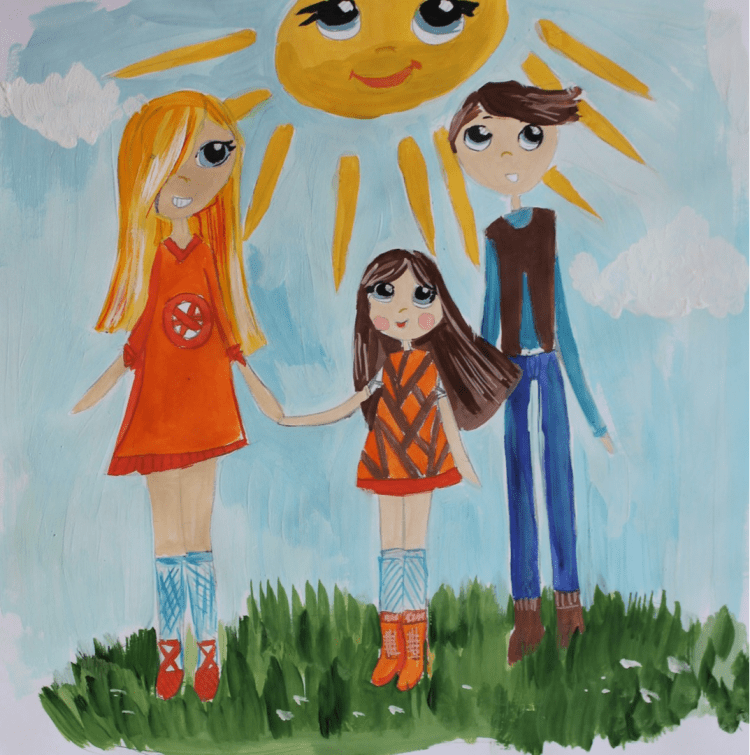 Раскраска семья