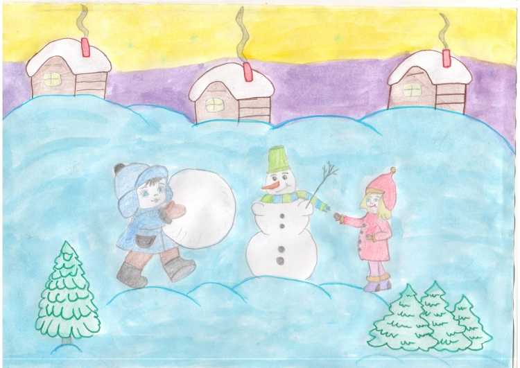 Зимние впечатления картина