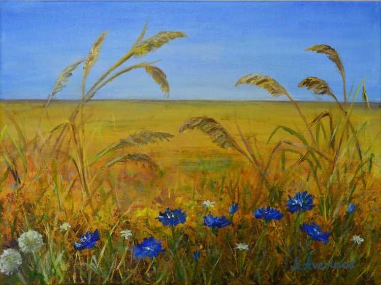 Поле гуашью