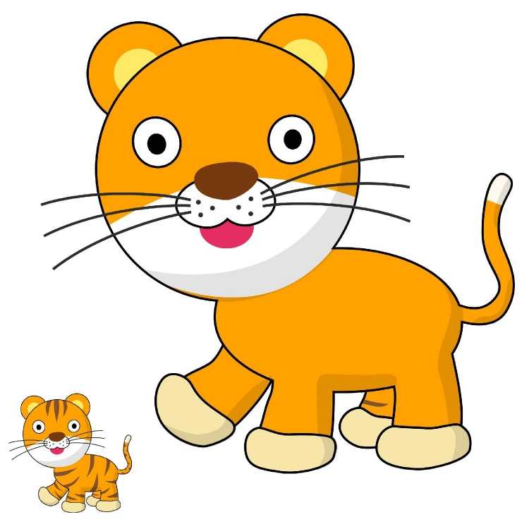 Тигр. Раскраска