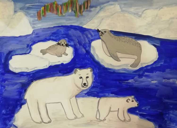 Арктика рисунки детей