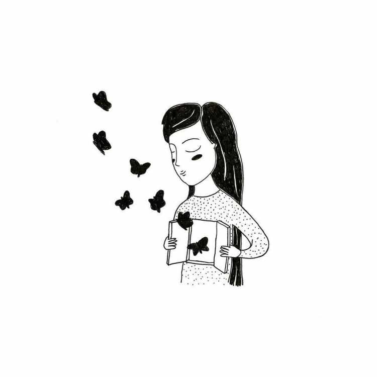 Картинки для срисовки в скетчбук девушки