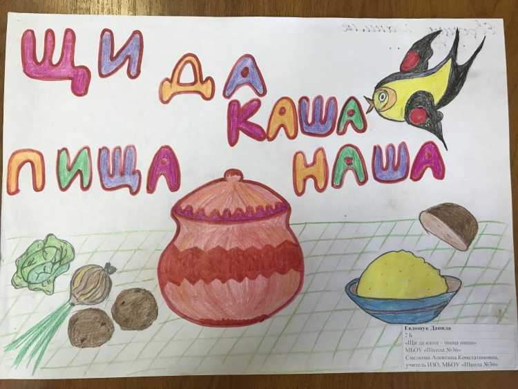Рисунки на тему каша пища наша