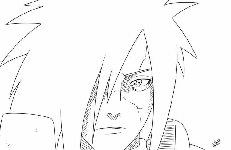 Наруто для рисования карандашом