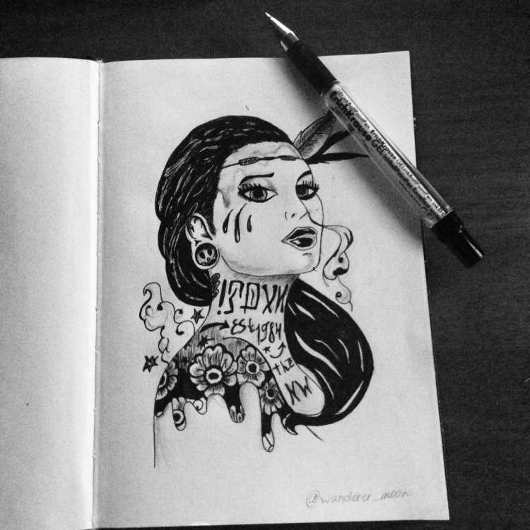 Красивые рисунки гелевой ручкой