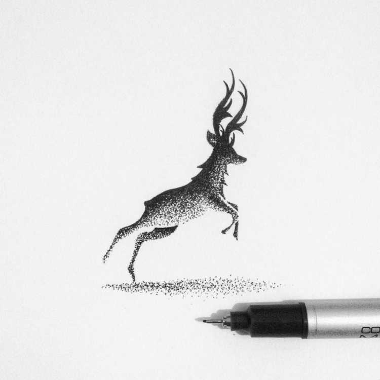 Минимализм гелевой ручкой