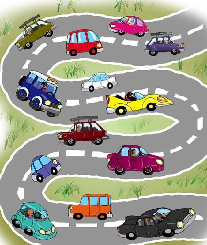 Автомобиль раскраска для малышей