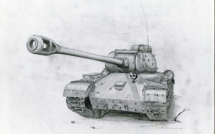 Танки рисунки карандашом