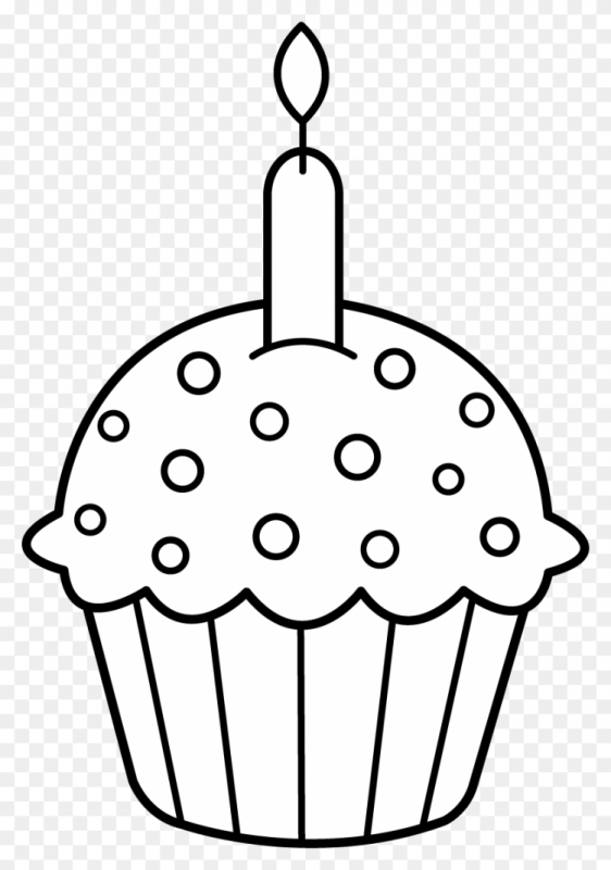 Кекс раскраска для детей