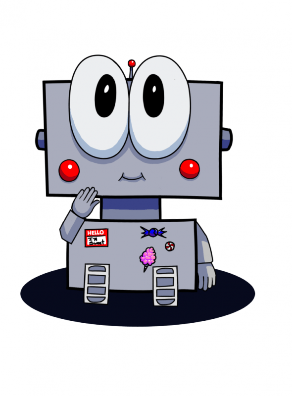 Робот раскраска для малышей