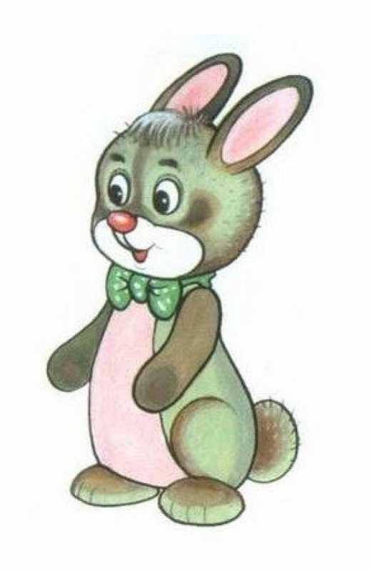 Раскраска зайчик для детей 3-4 лет