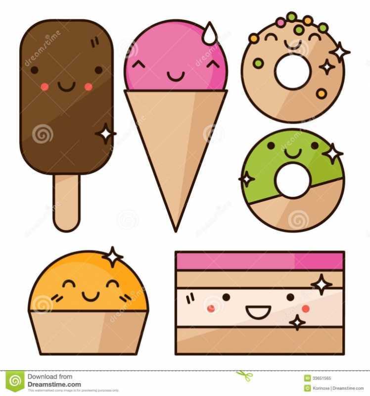 Рисунки карандашом лёгкие милая еда