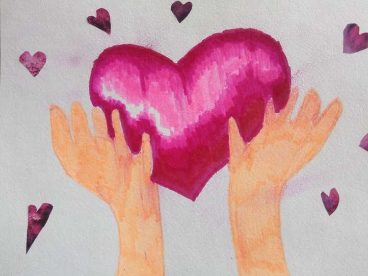 Сердце доброты рисование