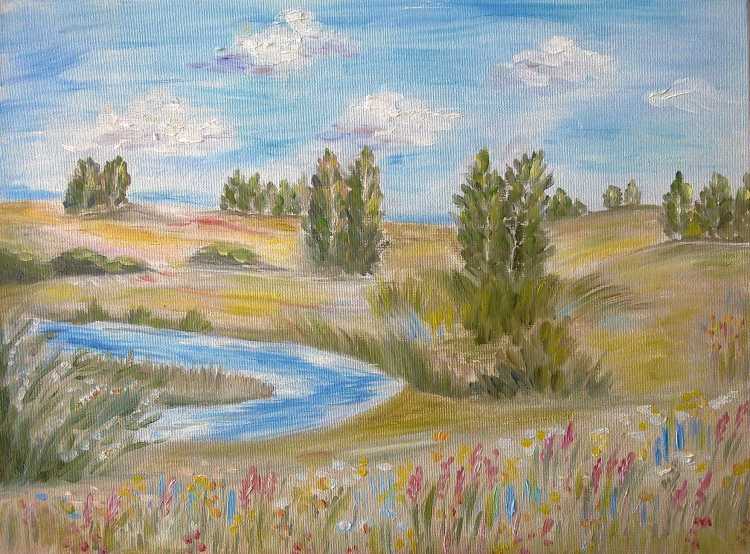 Пейзаж для мозаики степь