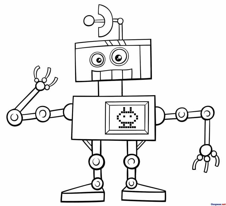 Робот учитель раскраска