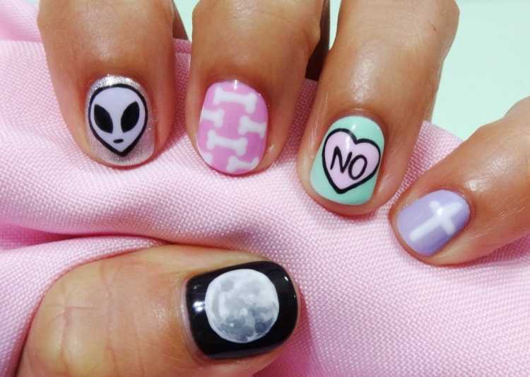 Ногти с рисунками для подростков