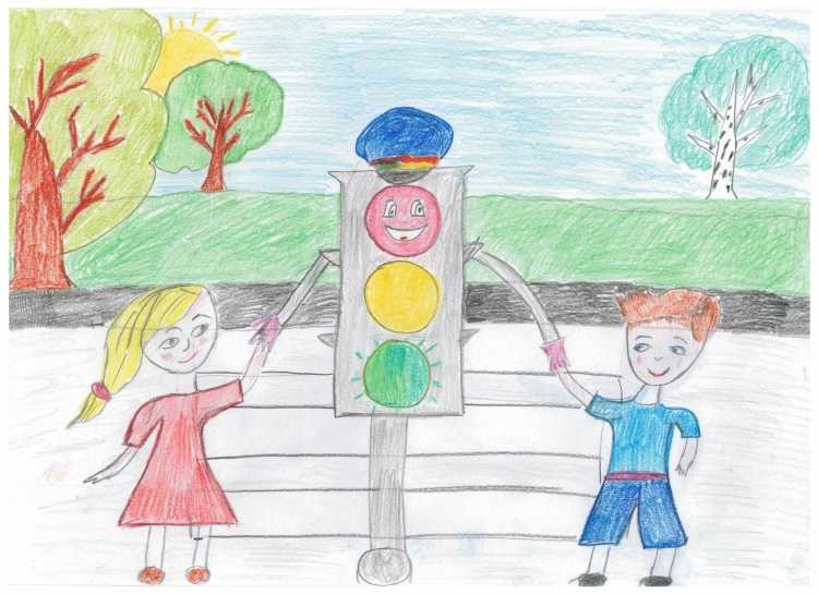 Рисунок на тему безопасная дорога
