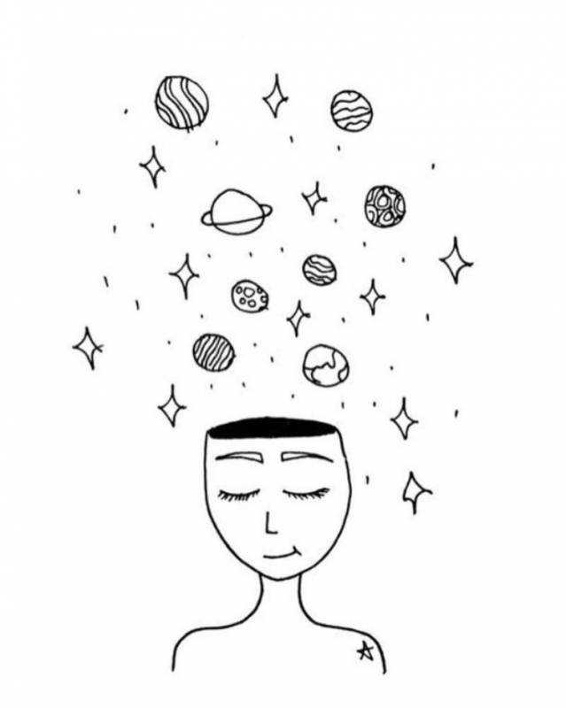 Рисунки космоса для срисовки