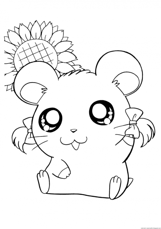 Милые зверюшки. Раскраска