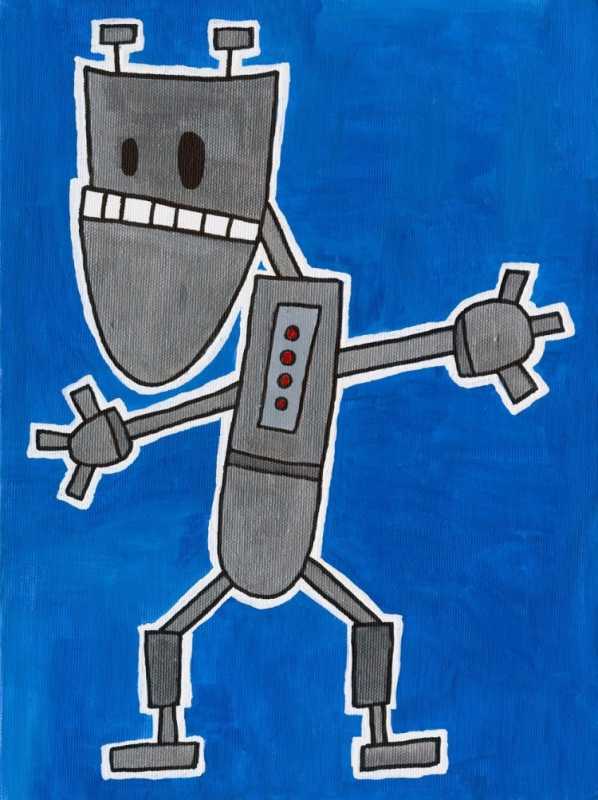 Рисуем робота красками