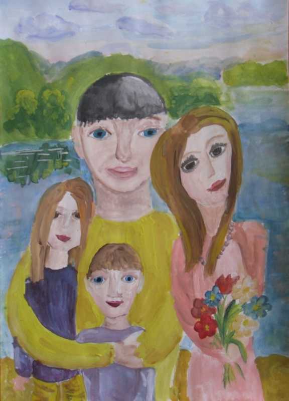 Рисование на тему семья