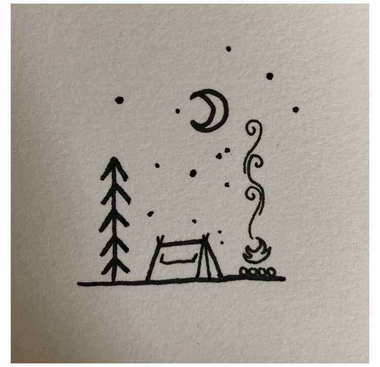 Маленькие рисуночки черной ручкой