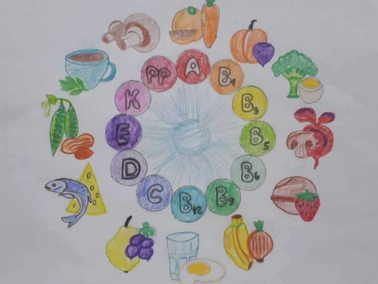 Рисование на тему полезная еда