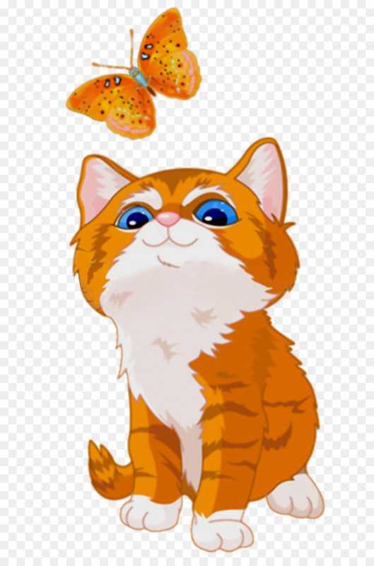 Рыжий кот мультяшный