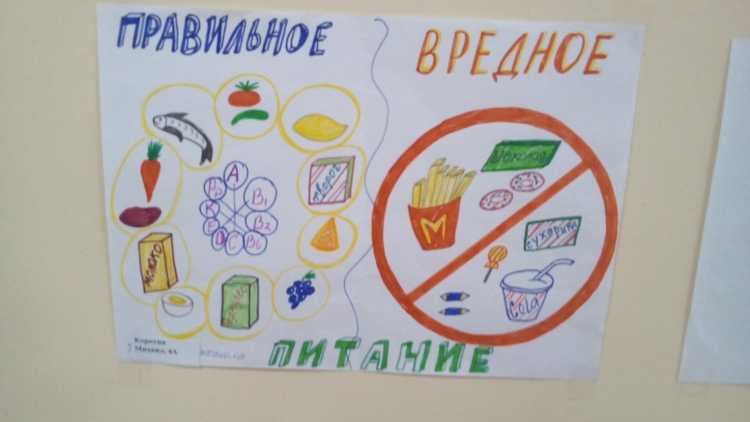 Плакат здоровое питание