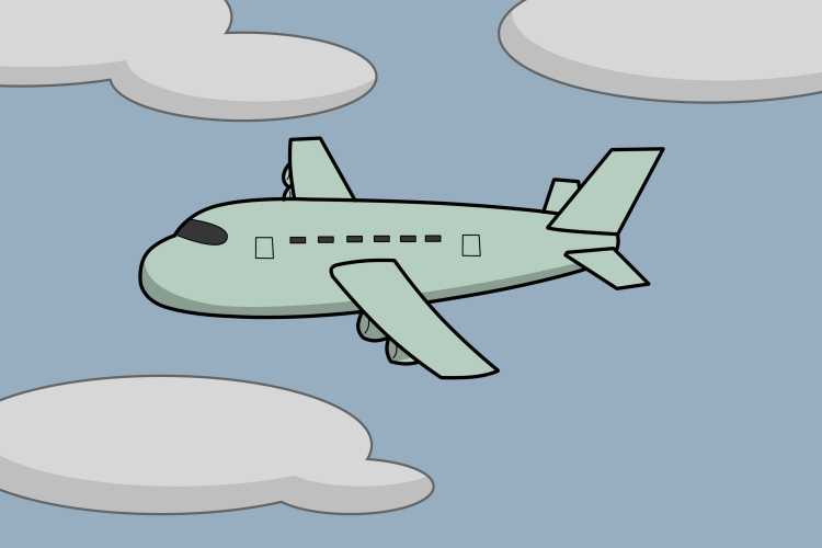 Самолет мультяшка