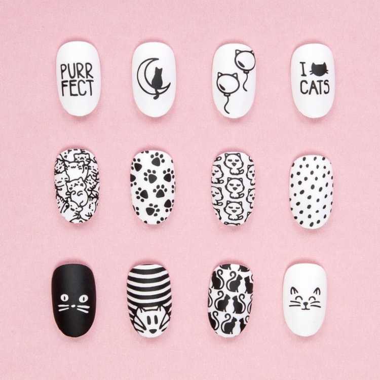 Легкий узор на ногтях