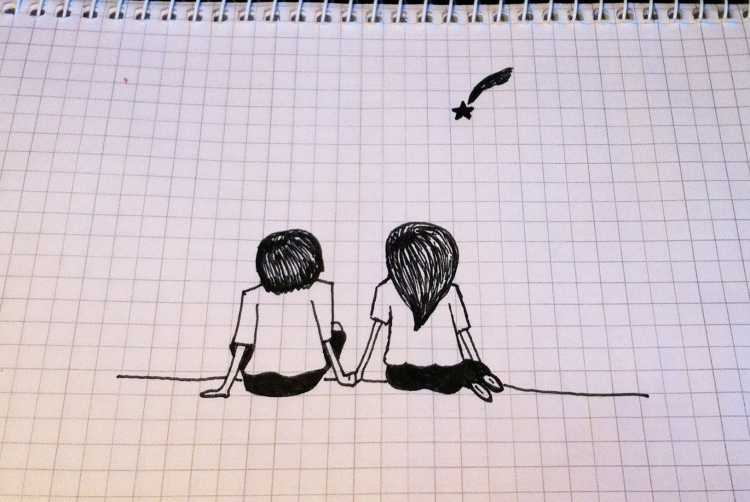 Рисунки ручкой в тетради легкие