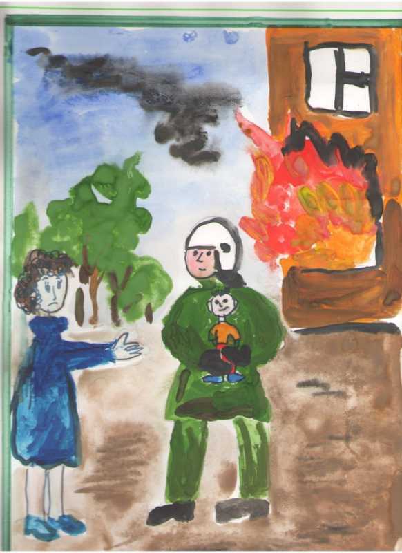 Рисунок на тему пожарная безопасность