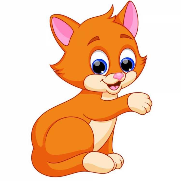 Рыжий кот мультяшный